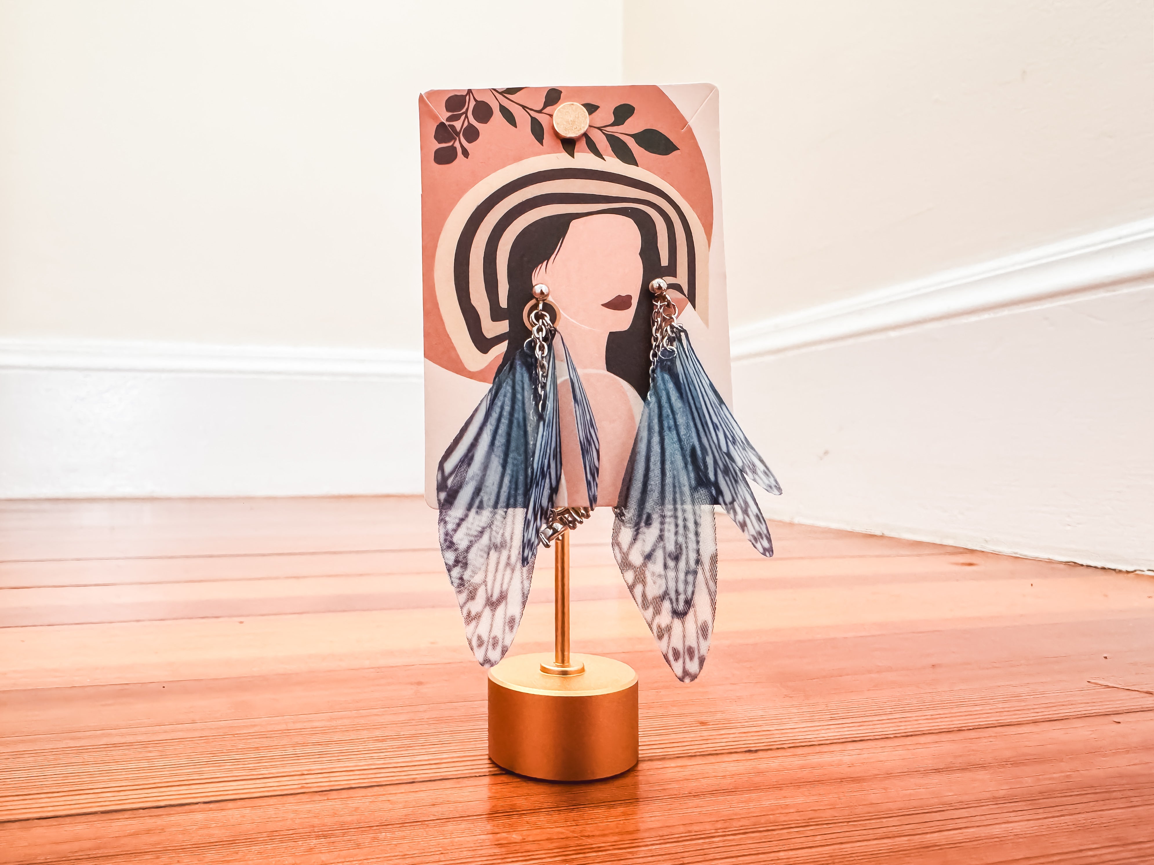 Chiffon-Winged Butterfly Earrings