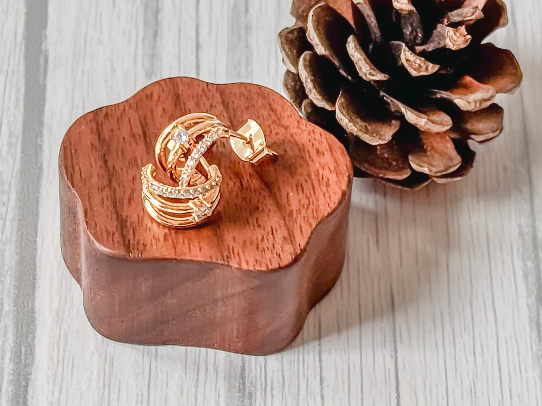 Pave Layered Hoop Huggie Earrings