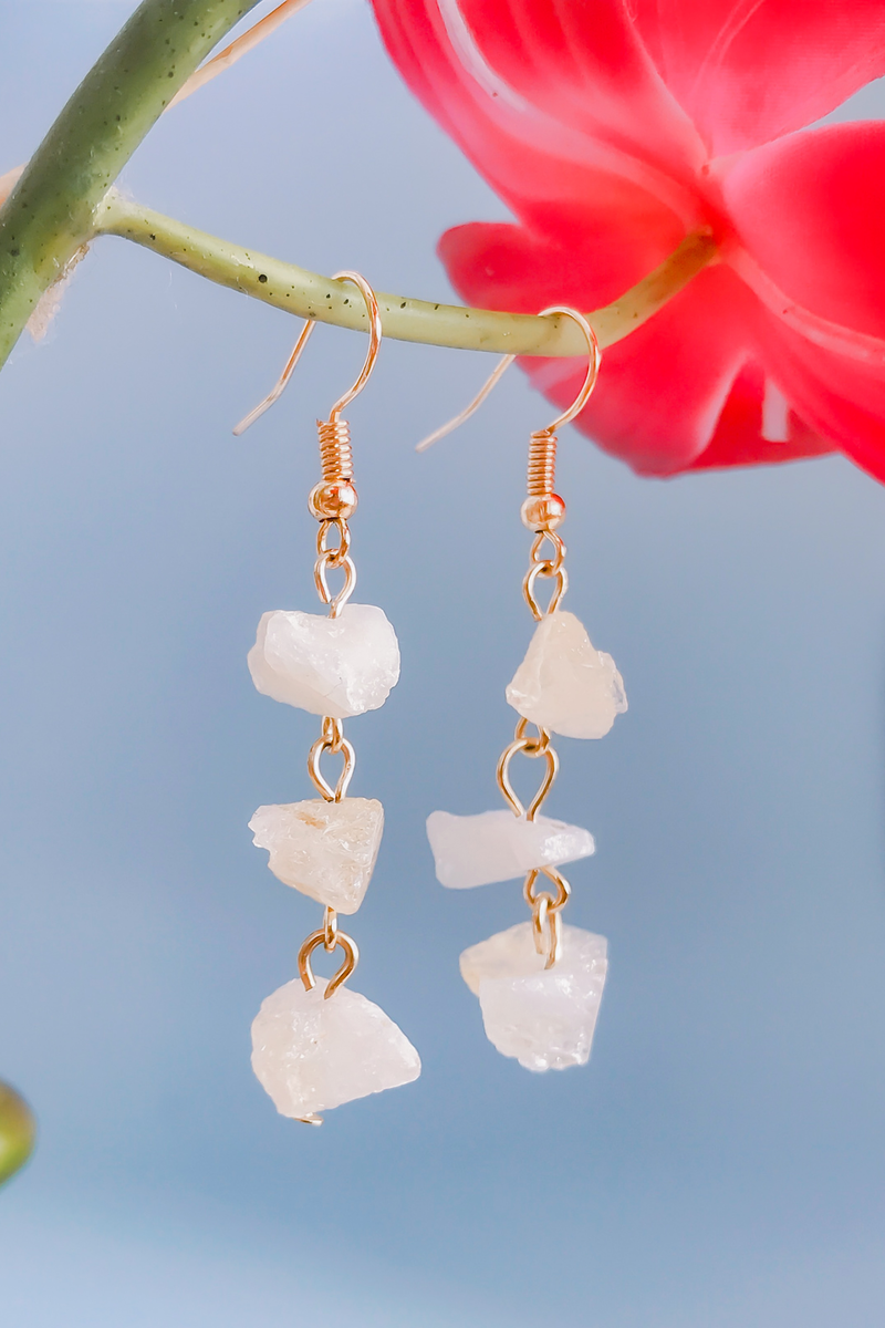 Sunny Citrine Drop Earrings Chocolat Couture Studio Sustainable Petite Resort Wear